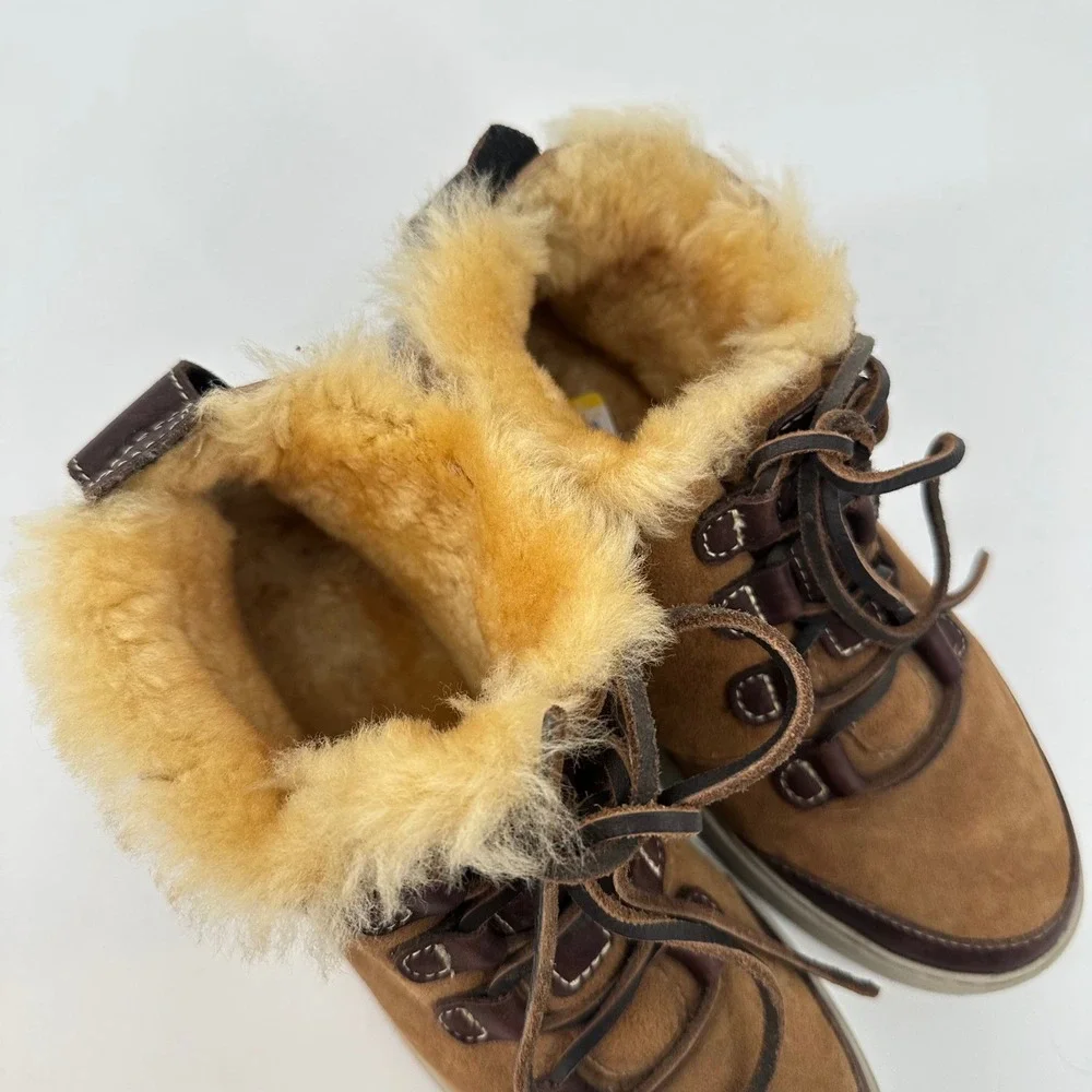 L.L. Bean Mountainside Wicked Good‎ Suede Ankle Boots Lined Brown Women's 6